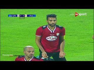 " بسام " حارس طلائع الجيش يتصدى لركلة جزاء من امام " حسام باولو " | كأس مصر 2017