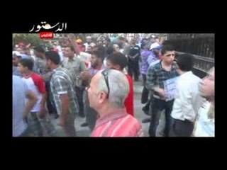 مظاهرة امام مجلس الشعب من شباب الاخوان