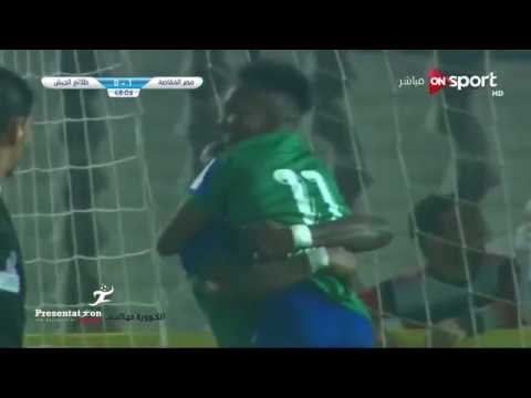 الهدف الثاني لمصر المقاصة امام طلائع الجيش باولن فوافي الجولة الـ 12 الدوري المصري