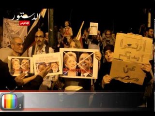 رساله من متظاهري السفارة لأمريكا "أرفعوا ايديكم عن مصر"