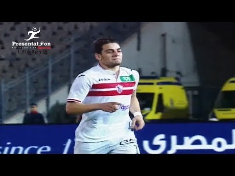 الهدف الأول لـ الزمالك امام المقاولون العرب محمد الشامي الجولة الـ 15 الدوري المصري
