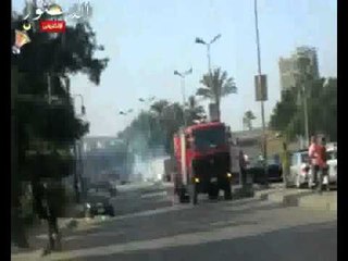 كر و فر بين الامن والاهالي امام ابراج ساويرس