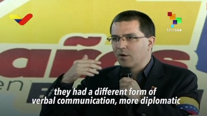 Venezuela's Jorge Arreaza: Trump Is A Racist Who Does Not Care About Others