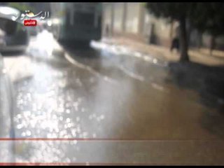 شلل مرورى لانفجار ماسورة المياه الأم بالقصر العينى