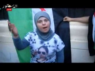 إحــدي المعــاقات تســاند سـوريا ضـد بشـار