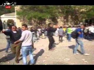 هدنة بين الأمن والمتظاهرين لتهدئة الضرب