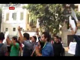 طلاب مصر ينددون بمجزرة أسيوط أمام "الوزراء"