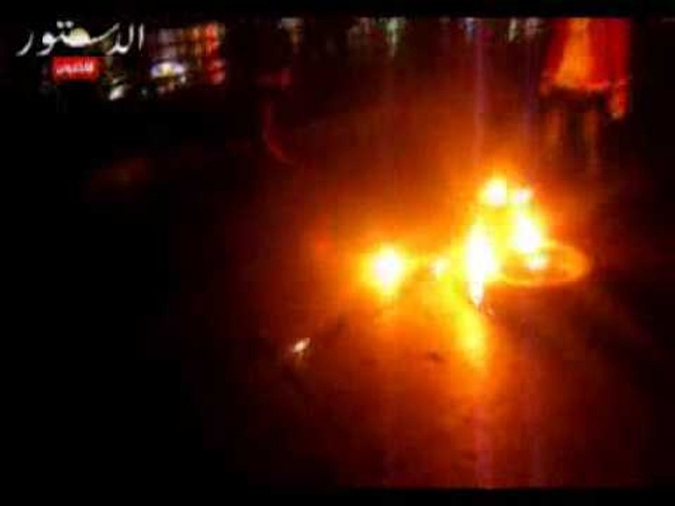 قطع كوبري قصر النيل بحريق الكوتشات