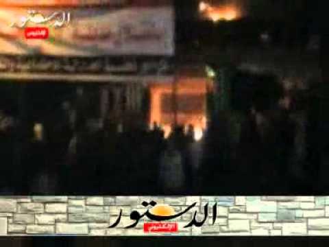 الأمن يسيطر علي حريق بالمحلة ويطلق القنابل المسيلة للدموع