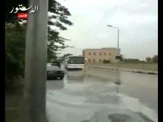 امطار غزيرة على اثار الاقصر