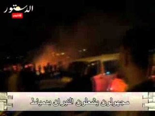 مجهولون يشعلون النيران بدمياط