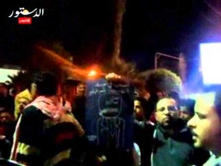 متظاهرى الفيوم يهتفون:"الداخليه بلطجيه"