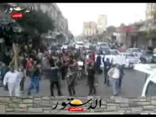 مسيرة الاقباط تقطع شارع شبرا