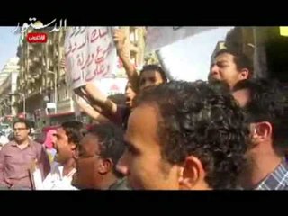 ختام مسيرة النقد الدولي بالنشيد الوطني بطلعت حرب