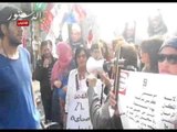 كريمة الحفناوى تقود مسيرة لميدان التحرير
