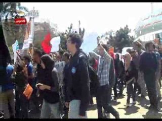 مسيرة جامعة القاهرة تتجه الى وزارة التعليم العالى