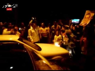 انصار مبارك يغلقون طريق المعادى