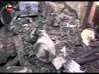 اثار حريق مساكن الصحابي باسوان