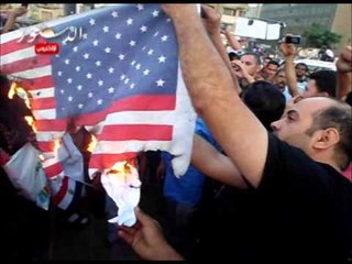 حرق علم امريكا بالتحرير بمليونية عودة المتظاهرين للميدان