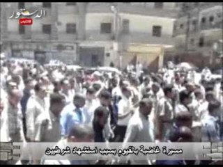 مسيرة غاضبة بالفيوم بسبب استشهاد شرطيين