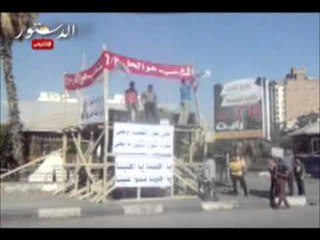 اعضاء تمرد يحشدون الاهالي للمشاركة فى التظاهرات