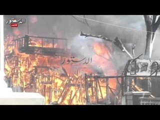 مؤيدى المعزول اشعلوا النيران فى كافيتريا بالفيوم