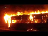 الإخوان يشعلون النيران في ترام بالنزهة