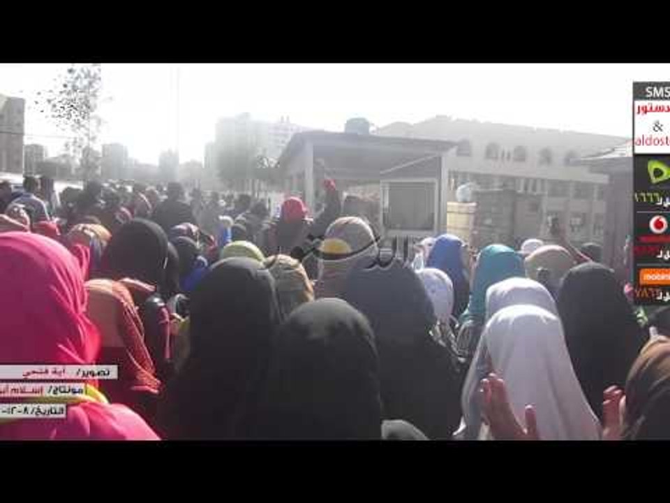 بلطجية طلاب الإخوان يحطمون أكشاك أمن جامعة الأزهر