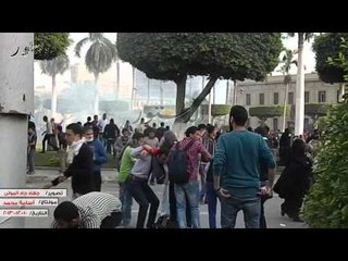 الداخلية تطلق الغاز داخل جامعة القاهرة لتفريق الطلاب