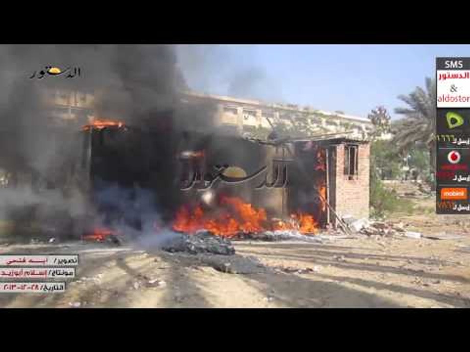 طلاب الاخوان يحرقون مبنى ملحق بجامعة الازهر