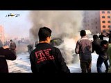 الإخوان يشعلون النار في سيارة الشرطة علي الدائري
