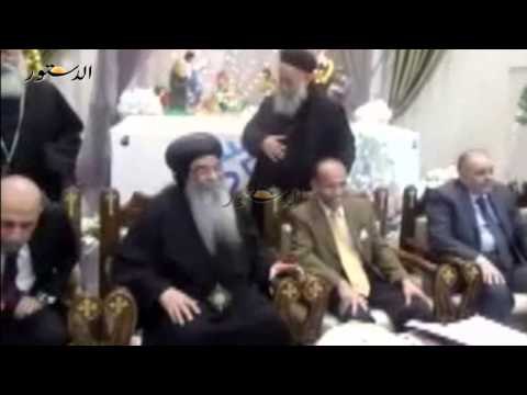 محافظ الفيوم والقيادات الأمنية فى دير الانبا أبرام للتهنئة بعيد الميلاد المجيد