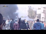 عناصر الإخوان يشعلون إطارات السيارات بمدينة المنيا