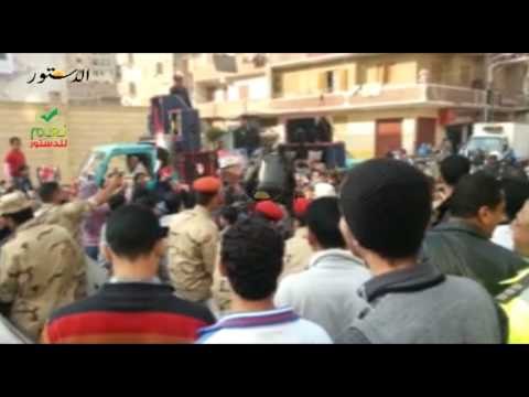 أهالى المنوفية يحتفلون مع الجيش والشرطة على أغنية تسلم الايادى