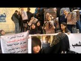 وقفة لأهالى الطفلة زينة ضحية بورسعيد أمام دار القضاء