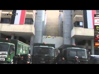 استنفار أمني بمحاكم المنصورة خلال محاكمة49إرهابيا