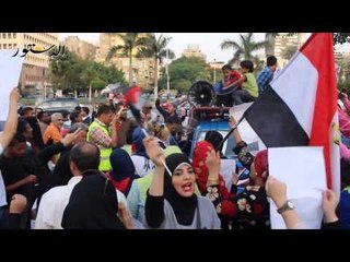 وقفه لدعم السيسي بميدان مصطفي محمود