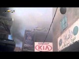 حريق هائل بمحل قطع غيار سيارات بوكالة البلح