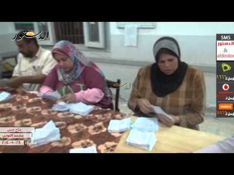 فرز صناديق الاقتراع بأحدى لجان القلويبة