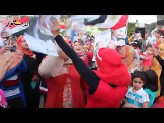 فرحة عارمه تعم ميدان مصطفى محمود عقب فوز السيسي