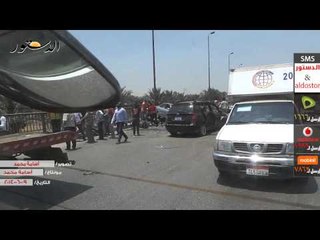 شلل مروري بمحور صفط اللبن بسبب حادث بالطريق