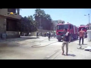 حريق هائل يلتهب عماره سكانيه بالفيوم
