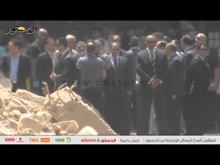 وزير الداخلية يتفقد موقع انفجار مبنى القنصلية الإيطالية بوسط البلد