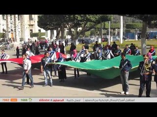 "عرض عسكري" في احتفال جامعة القاهرة بذكرى ثورة يناير