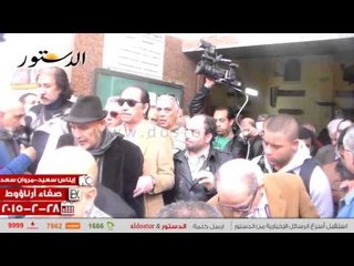 حضور ضعيف للفنانين بجنازة "غسان مطر" بمسجد مصطفى محمود