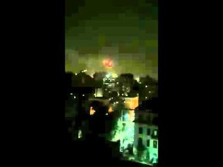 ألعاب نارية في سماء مقر  إقامة الملك سلمان بن عبدالعزيز وسط القاهرة