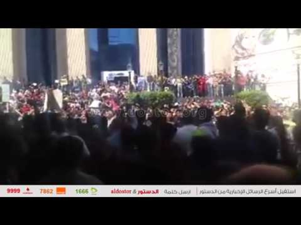 انضمام مسيرة ميدان التحرير إلى الوقفة الاحتجاجية بالصحفيين