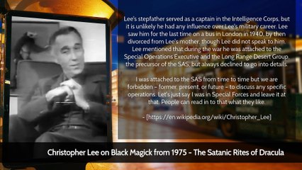 Christopher Lee on Black Magick from 1975