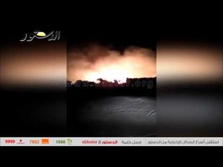 8 سيارات إطفاء لإخماد حريق اندلع في 15 فدان بواحة باريس