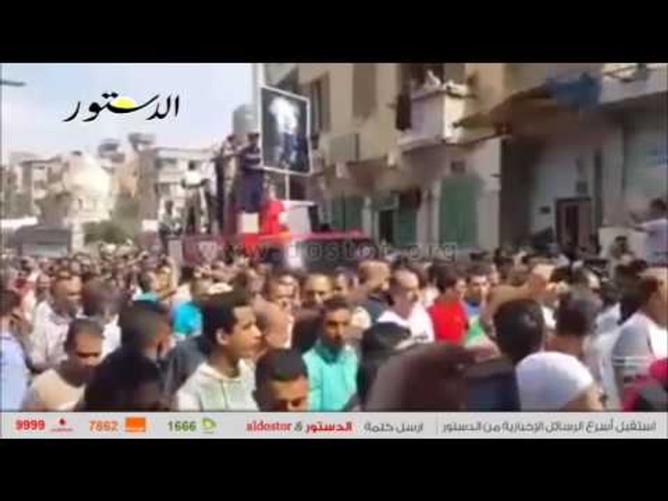 استقبال جثمان شهيد شمال سيناء بفارسكور في دمياط بـ"الزغاريد"